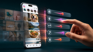 User adjusting Instagram algorithm topic controls as brand posts are filtered from the feed