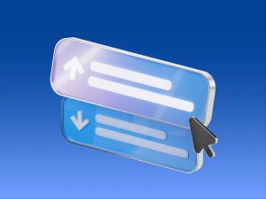 Interactivity of search interface buttons illustrating AI and traditional search challenges.